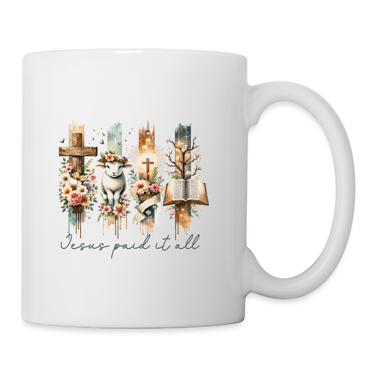 Jesus Paid it all - Coffee Mug - white