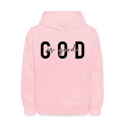 God is Good - kids hoodie - pink