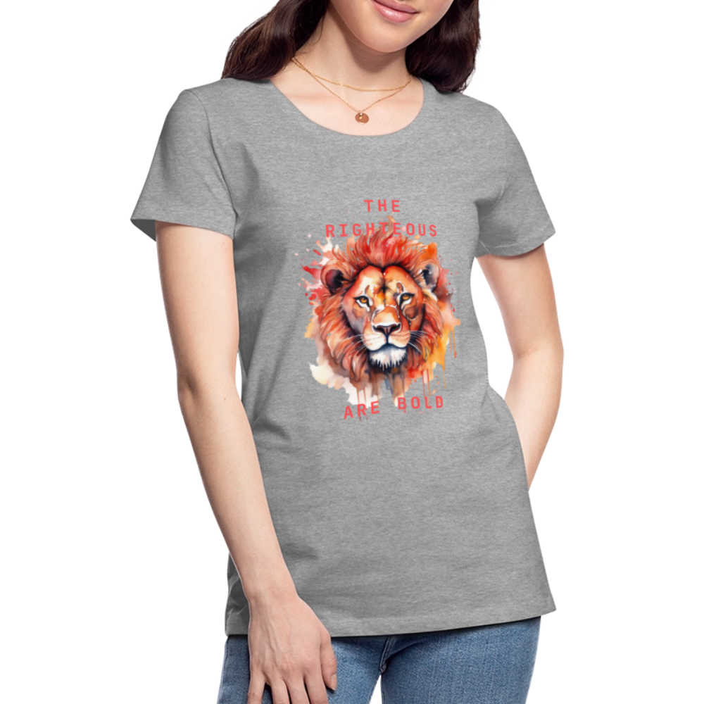 Bold Lion - Women’s T-Shirt - heather gray