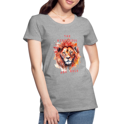 Bold Lion - Women’s T-Shirt - heather gray