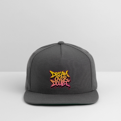 Dream Over Doubt - Graffiti Snapback Baseball Cap - dark grey