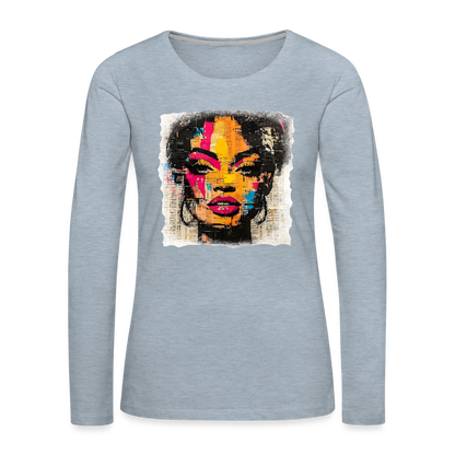 Pop Culture Women-2- Long Sleeve T-Shirt - heather ice blue