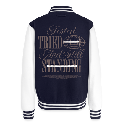 Still Standing - Letterman Jacket - navy/white