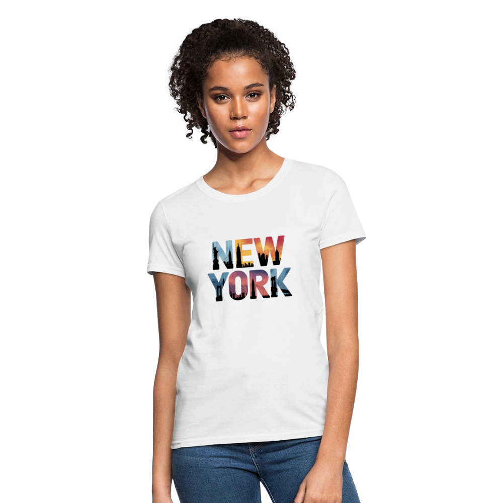 New York Color background - Women's T-Shirt - white