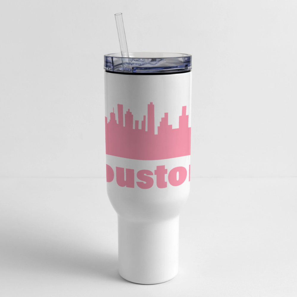 Houston - 40 oz Travel Tumbler - pink - white