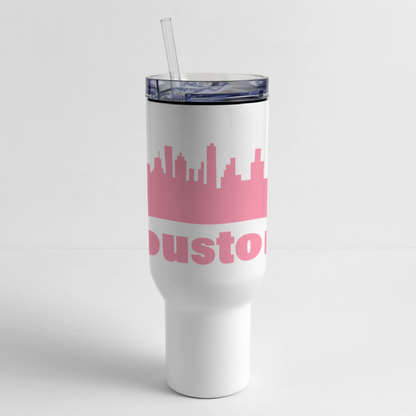 Houston - 40 oz Travel Tumbler - pink - white