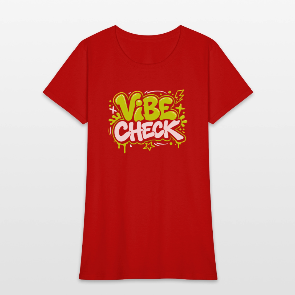 Vibe Check - Graffiti Women's T-Shirt - red