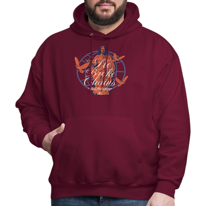 Chains Broken - Men's Hoodie - burgundy