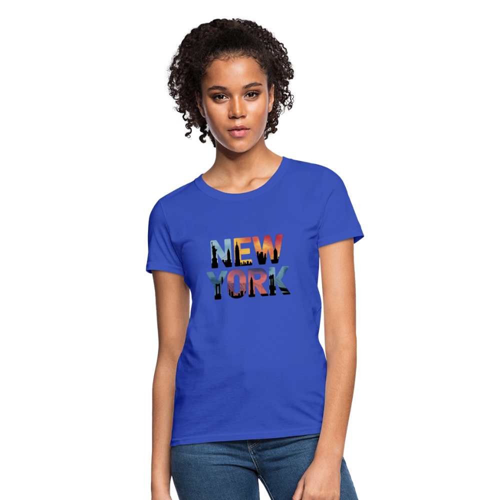 New York Color background - Women's T-Shirt - royal blue