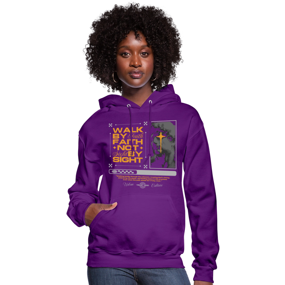 Walk By Faith - Women's Hoodie - purple