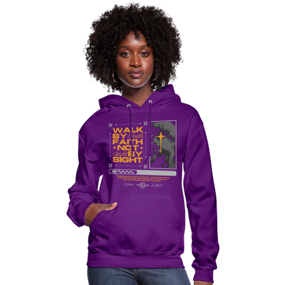 Walk By Faith - Women's Hoodie - purple