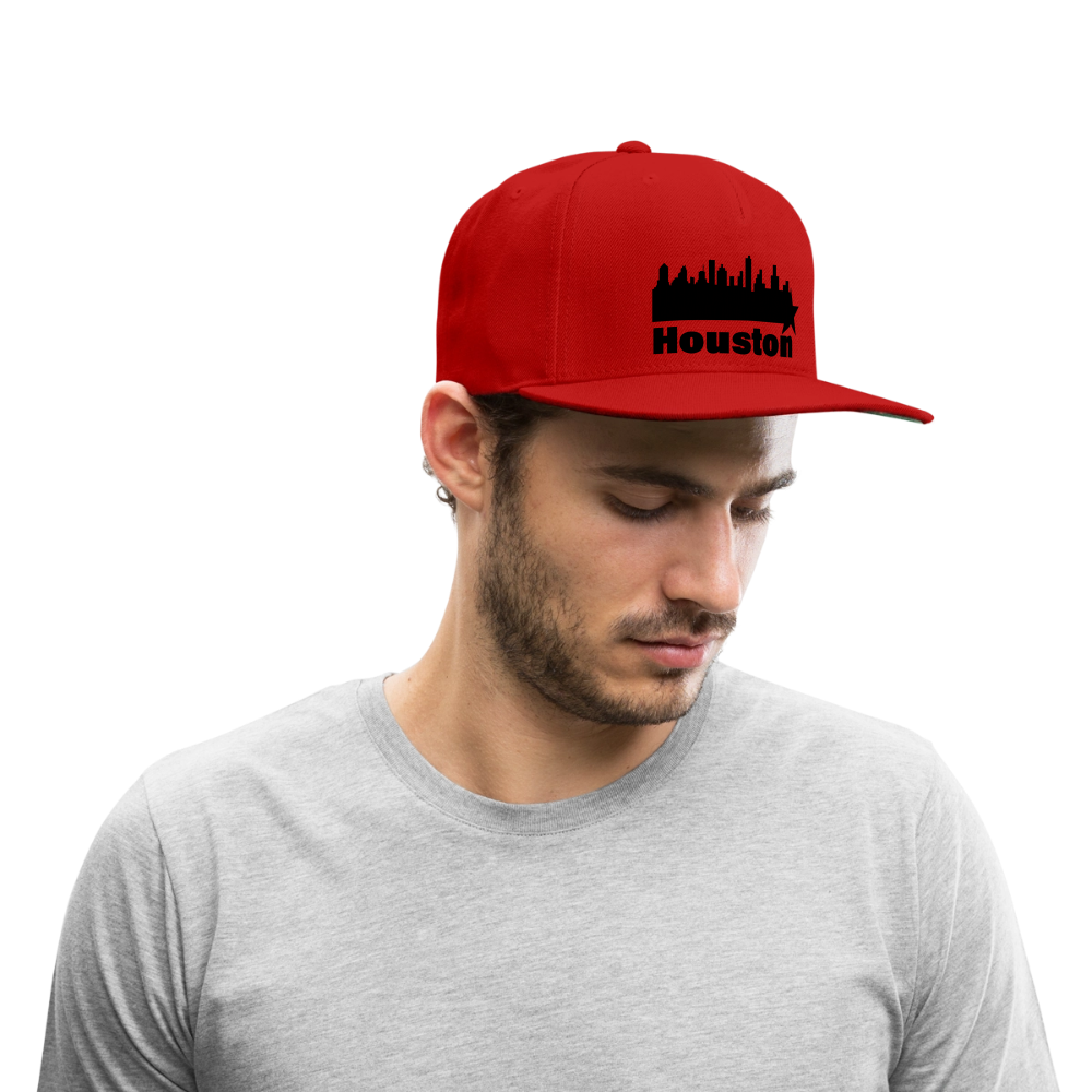 Houston skyline - Snapback  Cap - red