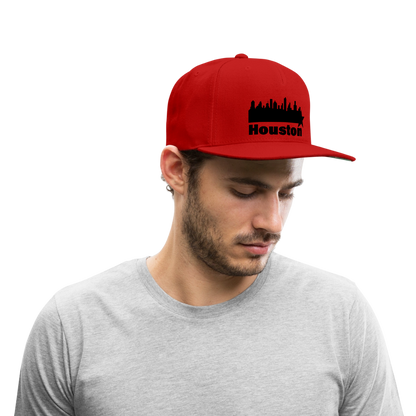 Houston skyline - Snapback  Cap - red