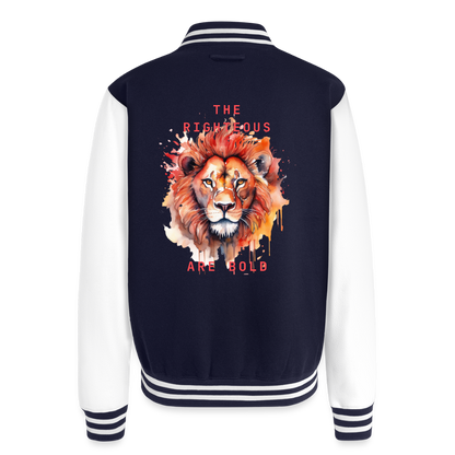 Bold Lion -  Letterman Jacket - navy/white