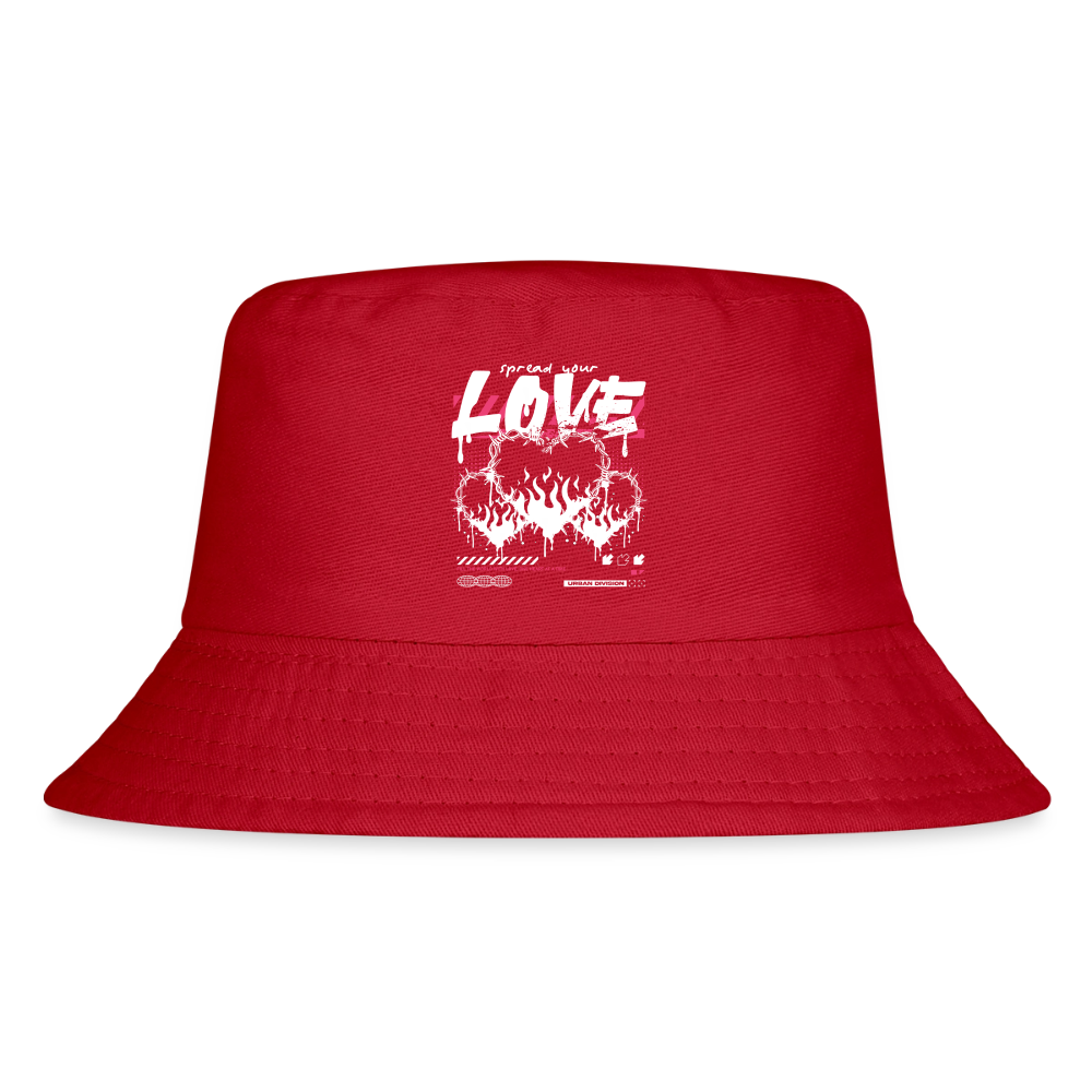 Spread Your Love - Kid's Bucket Hat - red