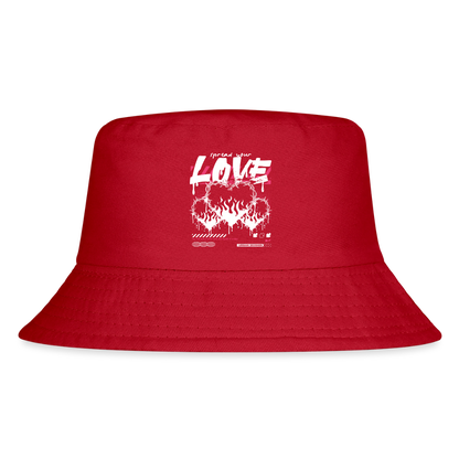 Spread Your Love - Kid's Bucket Hat - red