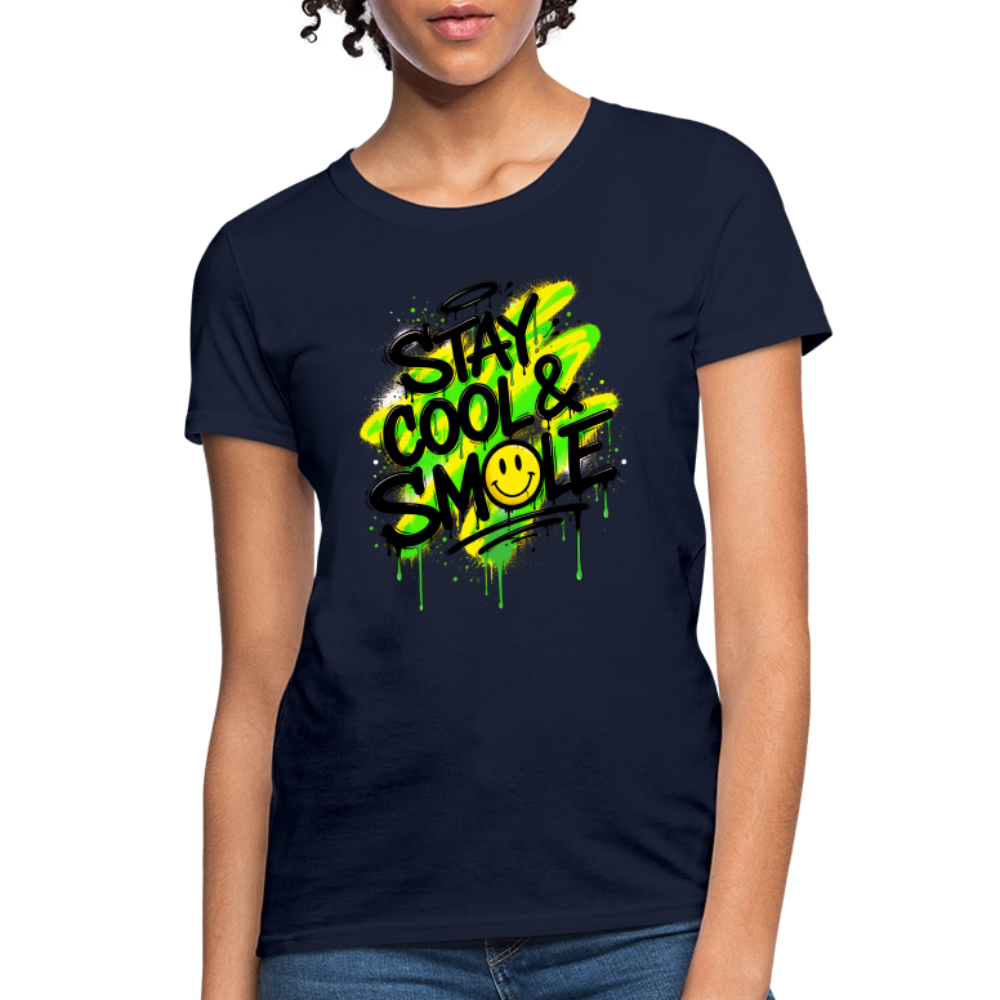 Stay Cool - Graffiti Women's T-Shirt - navy
