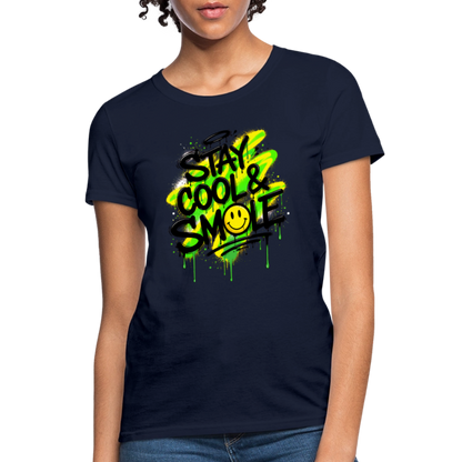 Stay Cool - Graffiti Women's T-Shirt - navy