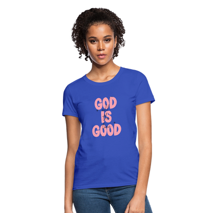 God is Good - Bold Pink -Women's Short Sleeve T-Shirt - royal blue