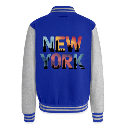 NY Color -  Letterman Jacket - royal/heather grey