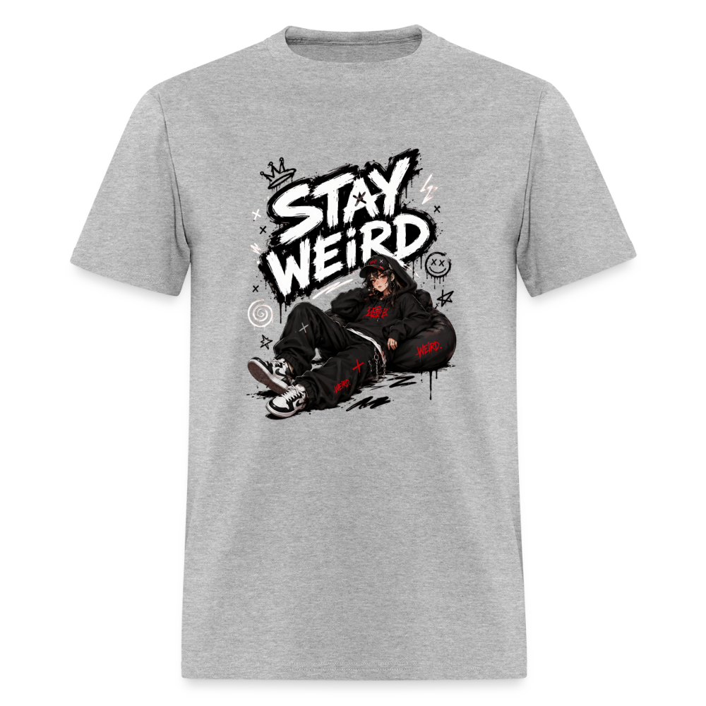 Stay Weird - Graffiti Men's T-Shirt - heather gray