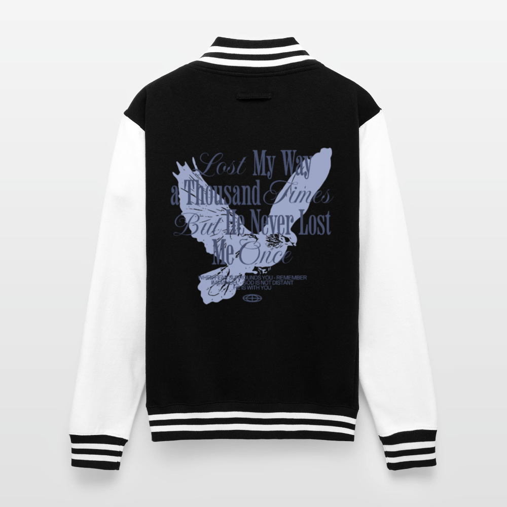 God is with Us - Letterman Jacket - black/white