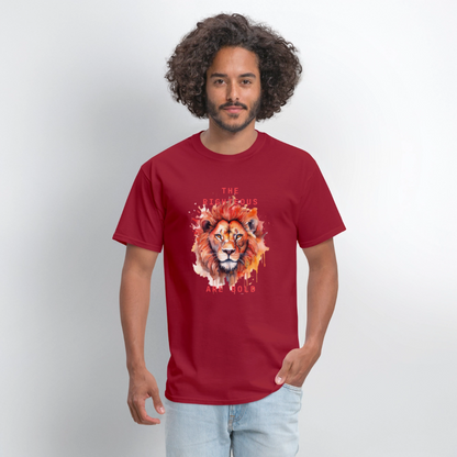 Bold Lion - Men's T-Shirt - dark red