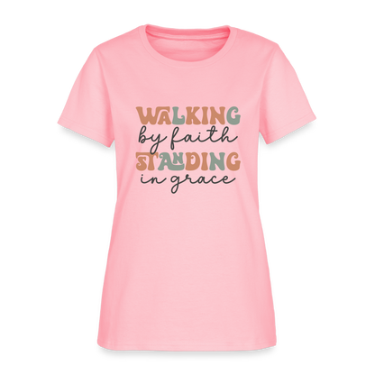 Walk by Faith - Women's T-Shirt - pink