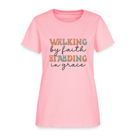 Walk by Faith - Women's T-Shirt - pink