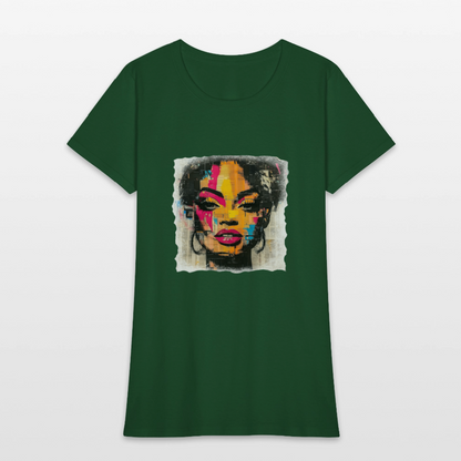 Pop Culture Woman 2- Short Sleeve T-Shirt - forest green