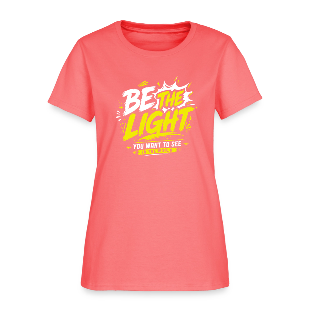 Be the Light -  Women's T-Shirt - coral