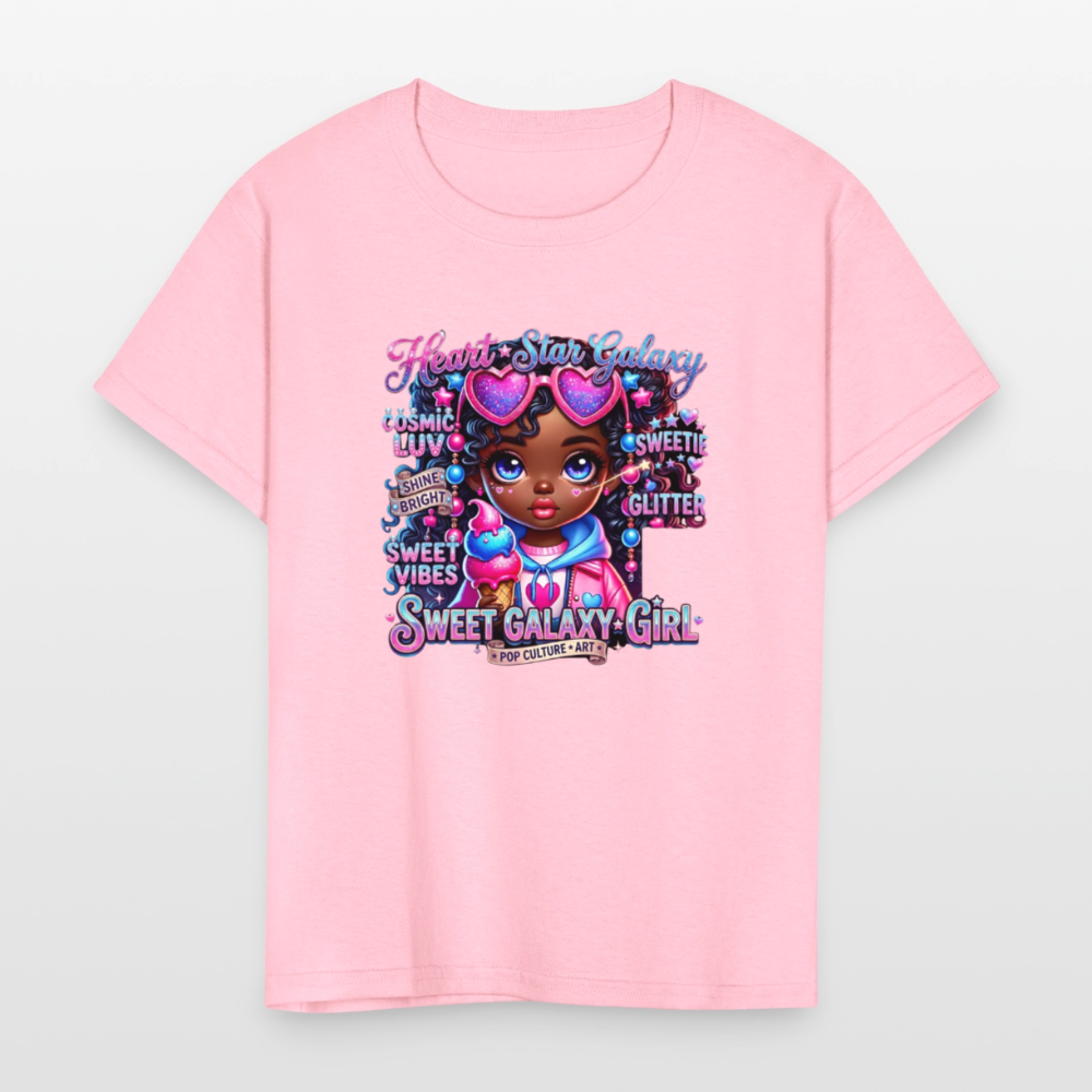 Black Girl Power - Sweet Galaxy Girl Kids' T-Shirt - pink