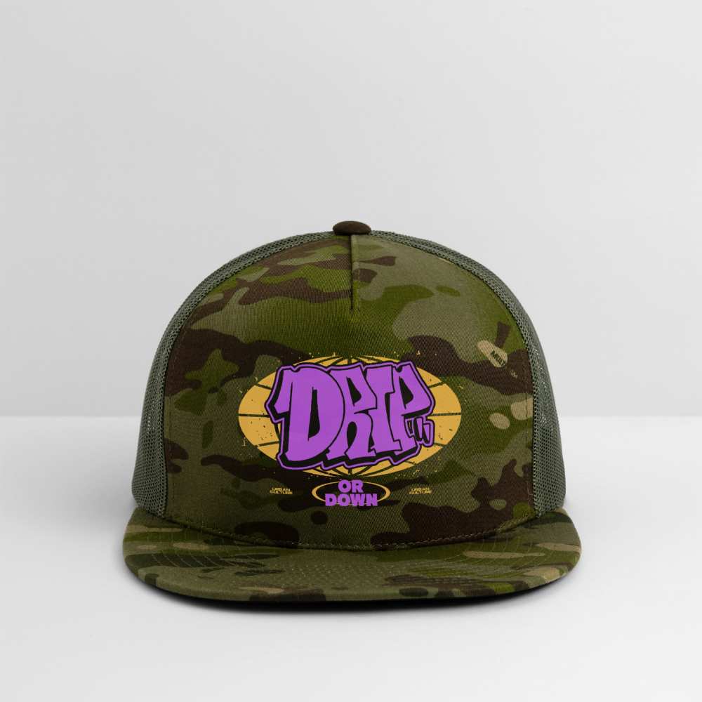 Drip - Graffiti Trucker Hat - MultiCam\green