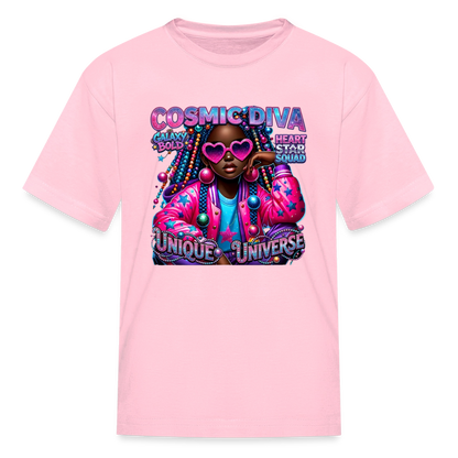 Black Girl Power - Galaxy Bold Kids' T-Shirt - pink