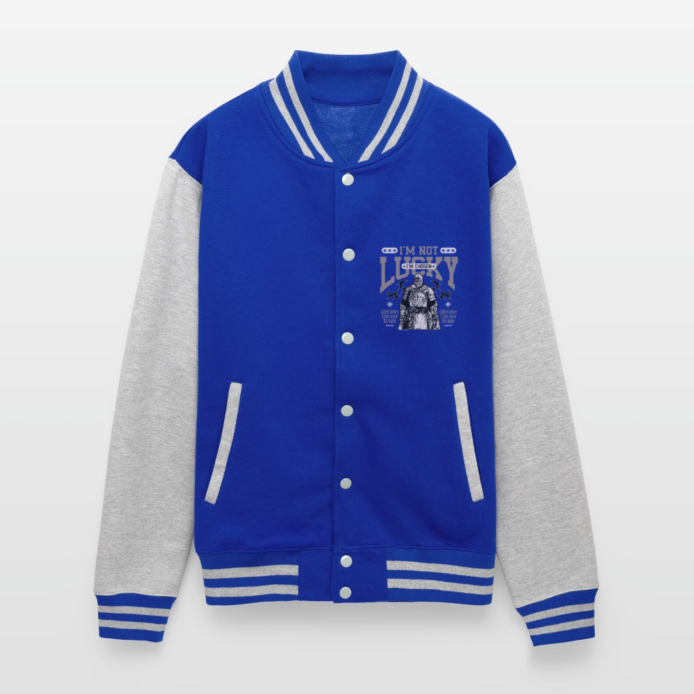 Chosen One - Letterman Jacket - royal/heather grey