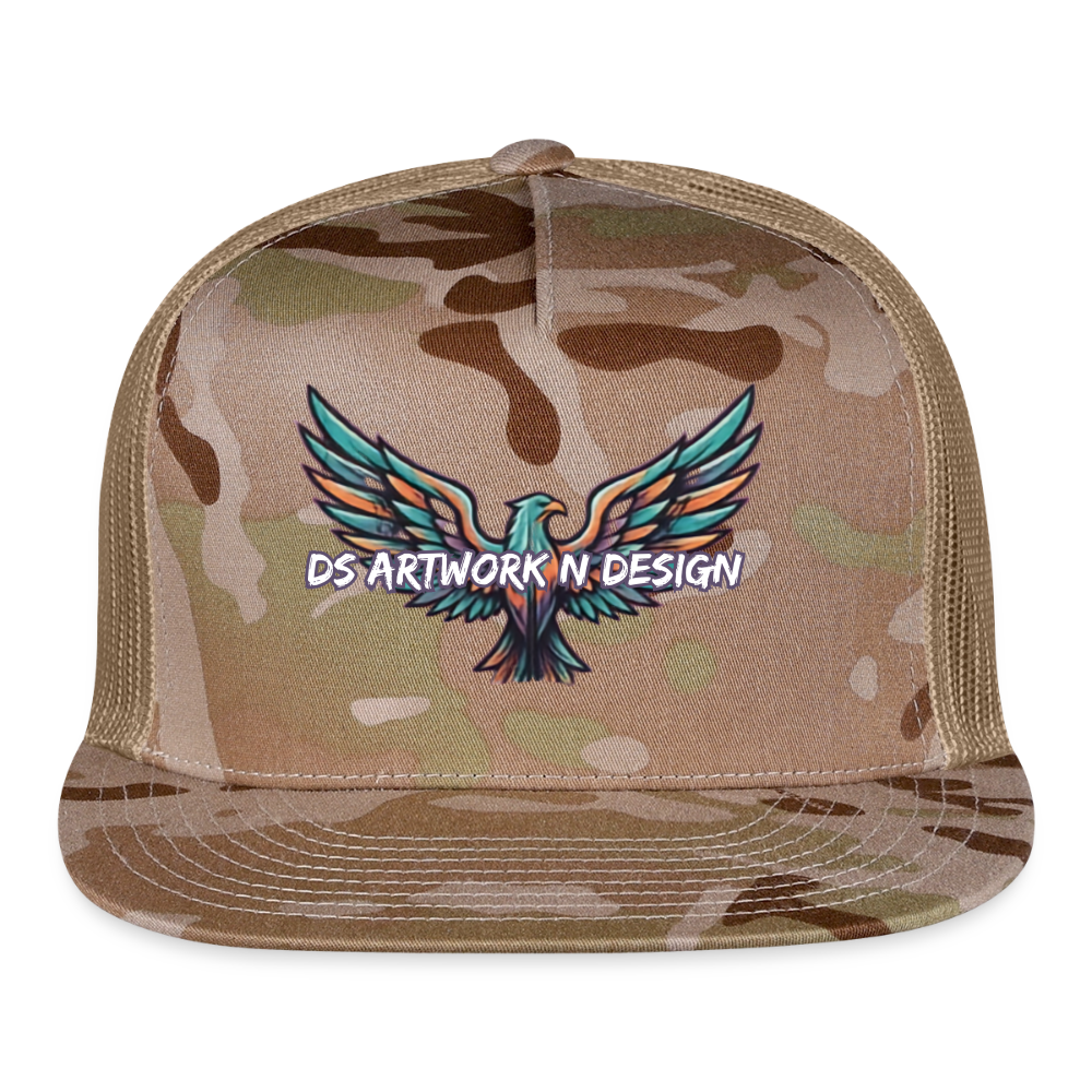 Graffiti Eagle - Trucker Hat - MultiCam\tan