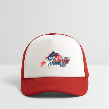 Spray Paint - DS Kid's Trucker Cap - white/red