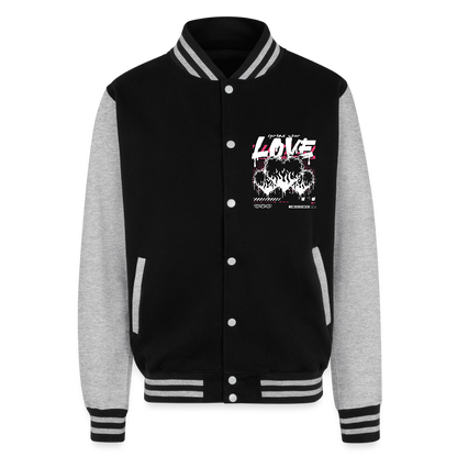 Heart of Fire - Letterman Jacket - black/heather grey