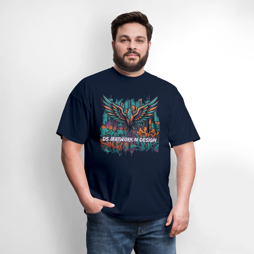 Graffiti Eagle - Men's T-Shirt - navy