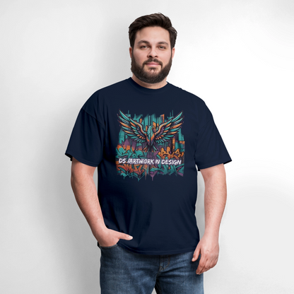 Graffiti Eagle - Men's T-Shirt - navy
