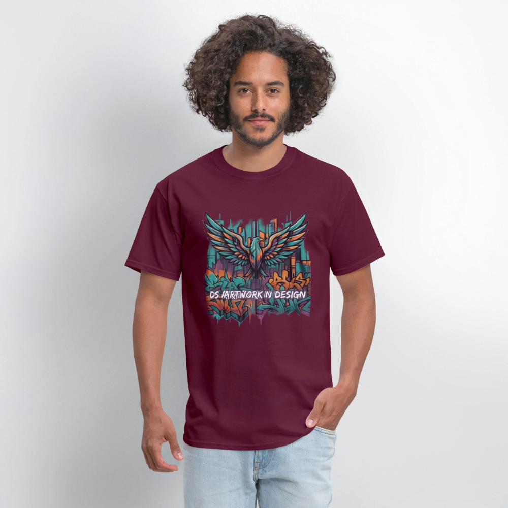 Graffiti Eagle - Men's T-Shirt - burgundy
