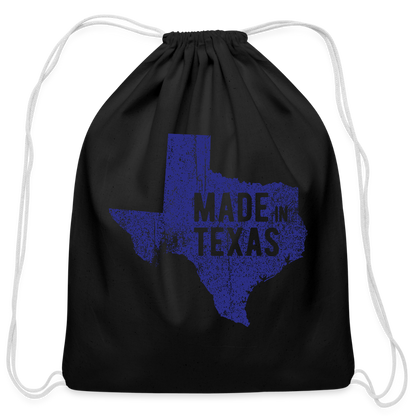 Made in Texas - Cotton Drawstring Bag - black