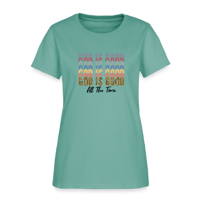 Good is God - Colorful Women's short Sleeve T-Shirt - aquatic