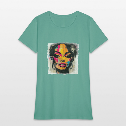Pop Culture Woman 2- Short Sleeve T-Shirt - aquatic