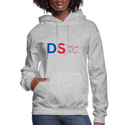 DS Artwork N Design - Women's Hoodie red and blue - heather gray