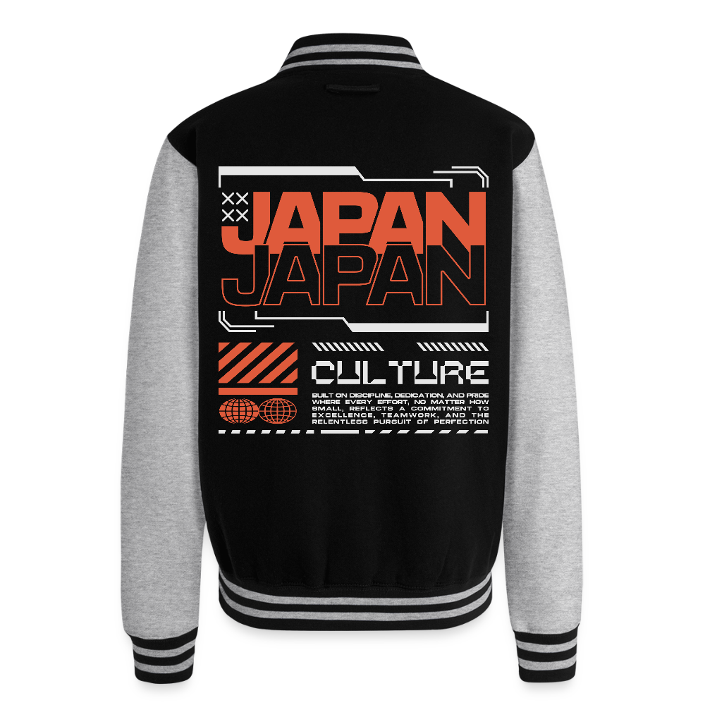 Japan Culture - Letterman Jacket - black/heather grey