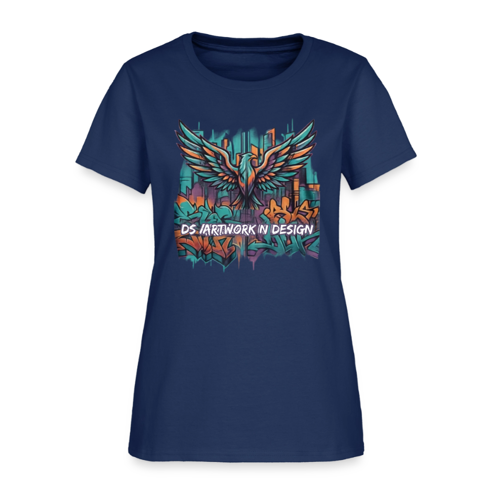 Graffiti Eagle - Women's T-Shirt -  blue dusk