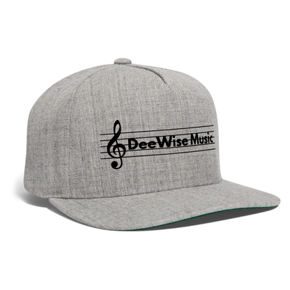 DeeWise Music - Snapback Baseball Cap - heather gray