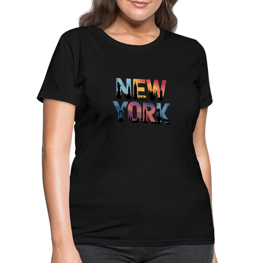 New York Color background - Women's T-Shirt - black