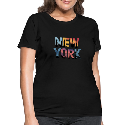 New York Color background - Women's T-Shirt - black